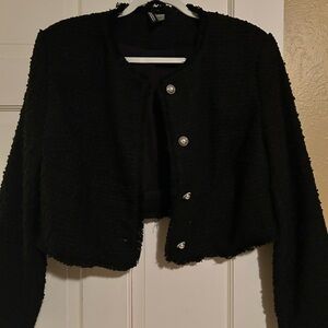 H&M Black Textured Jacket